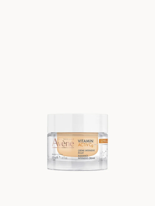 Avène Vitamin Activ Cg Radiance Intensive Cream 50ml white tube with orange accents and flip cap displayed upright