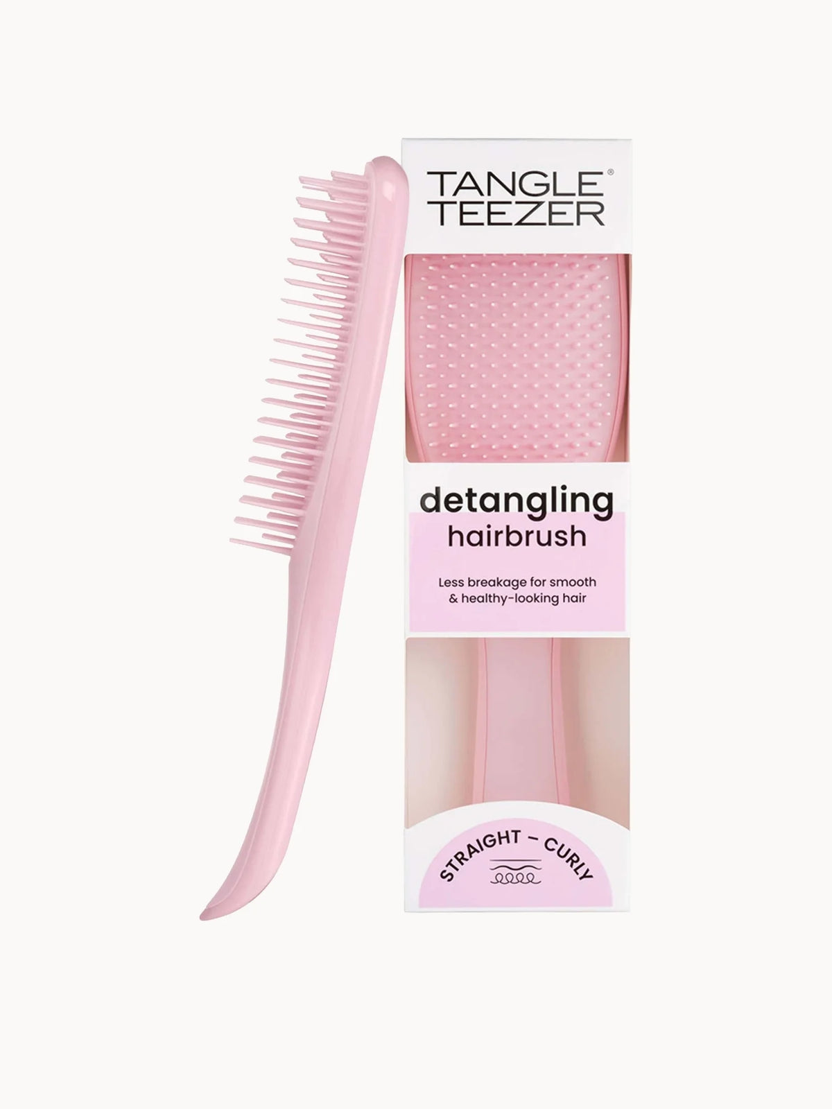 Tangle Teezer Ultimate Detangler Fine and Fragile Brush Millennial Pink, full-size pink detangling brush