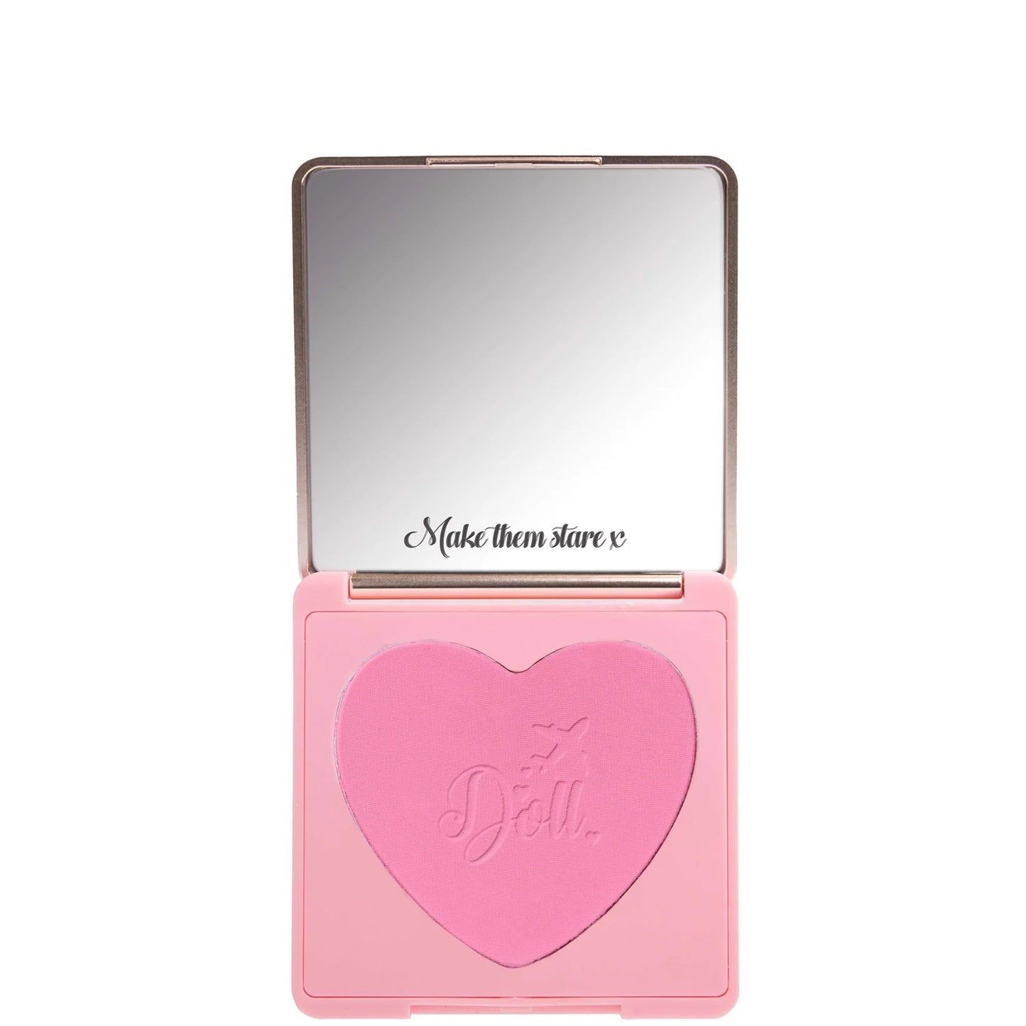 Doll Beauty Blusher Malibu Bar Bae – highly pigmented pressed powder blush, matte/shimmer, long-lasting with mirror.