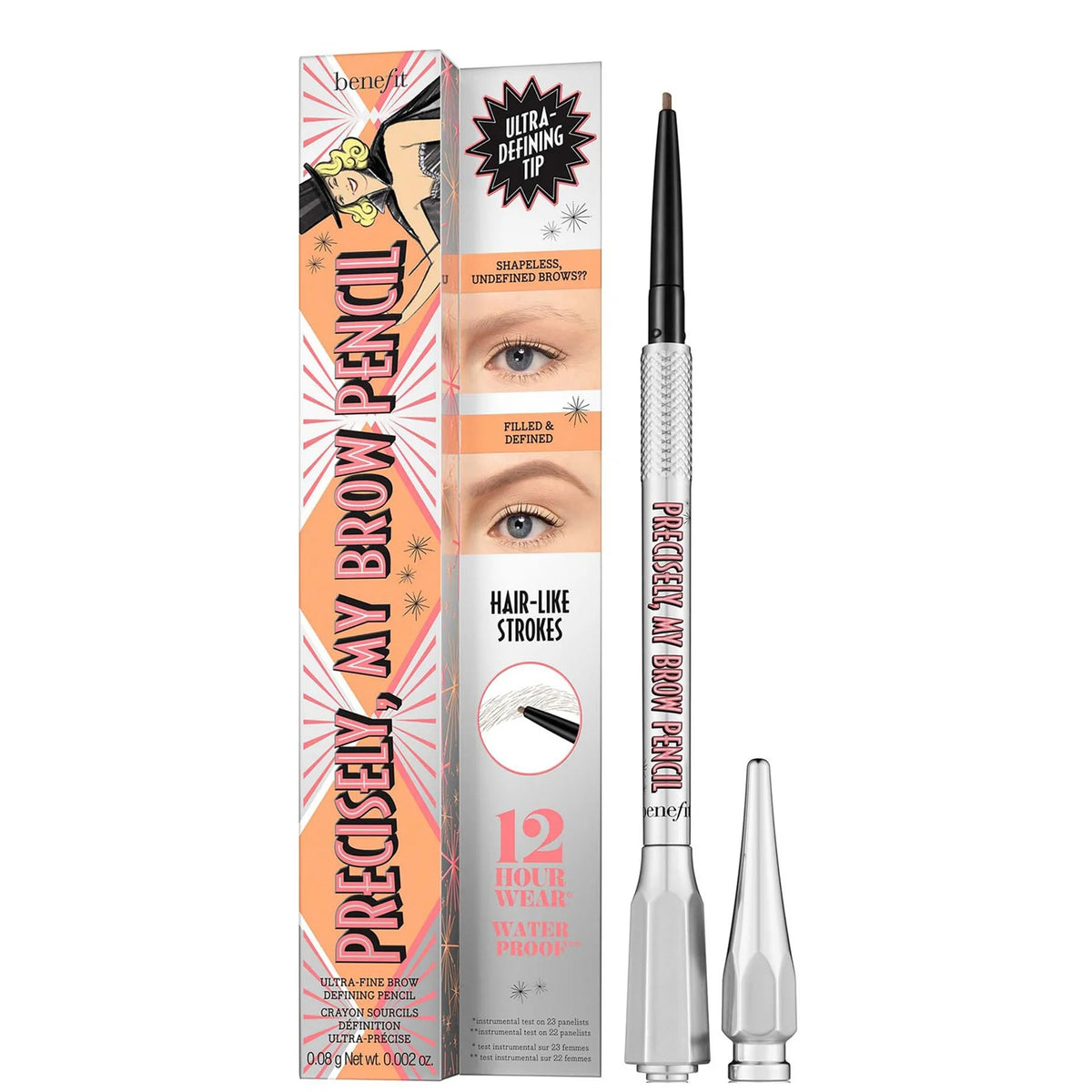 Benefit Precisely My Brow Pencil Ultra-Fine Eyebrow Pencil - 01 Light, slim twist-up brow pencil with built-in spoolie