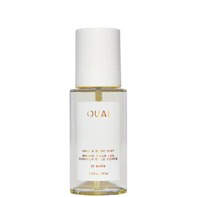 OUAI St. Barts Hair & Body Mist 97ml clear spray bottle with OUAI St. Barts label