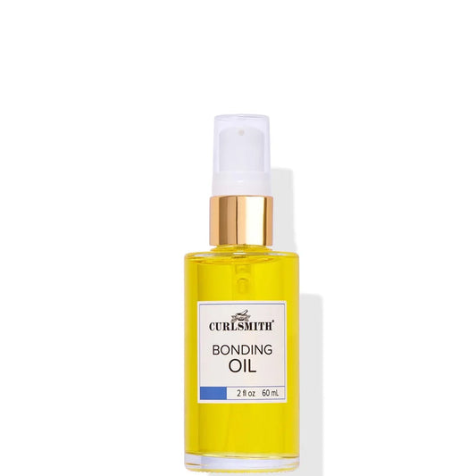 Curlsmith Bond Oil 60ml amber glass hair oil bottle with dropper and Curlsmith label