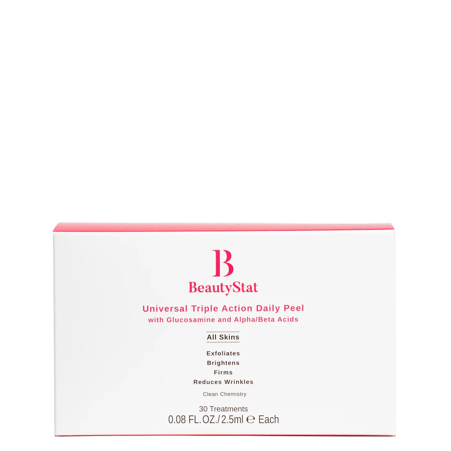 BEAUTYSTAT UNIVERSAL TRIPLE ACTION ONE-STEP DAILY EXFOLIATING PEEL PAD - 30 PACK by BeautyStat — genuine product, minor packaging flaw, unused formula.
