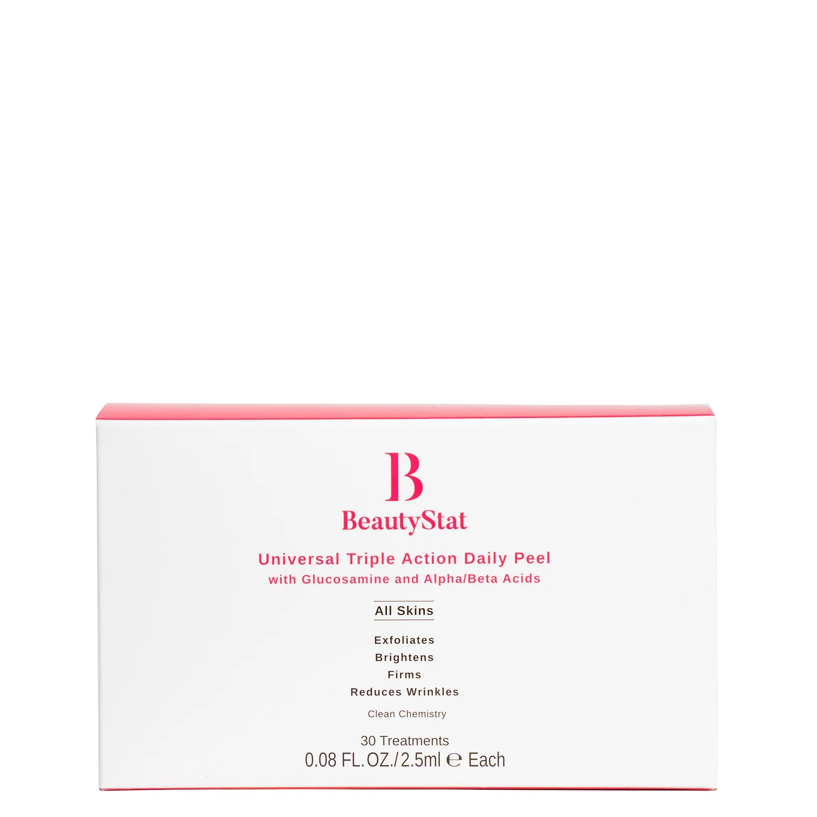 BEAUTYSTAT UNIVERSAL TRIPLE ACTION ONE-STEP DAILY EXFOLIATING PEEL PAD - 30 PACK by BeautyStat — genuine product, minor packaging flaw, unused formula.