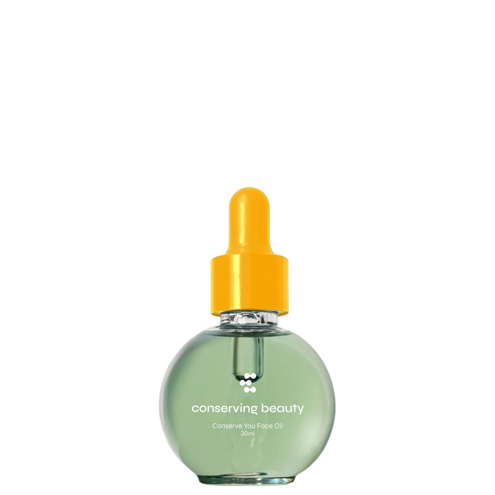 Conserve You Face Oil dropper bottle on a minimal background highlighting nourishing formula