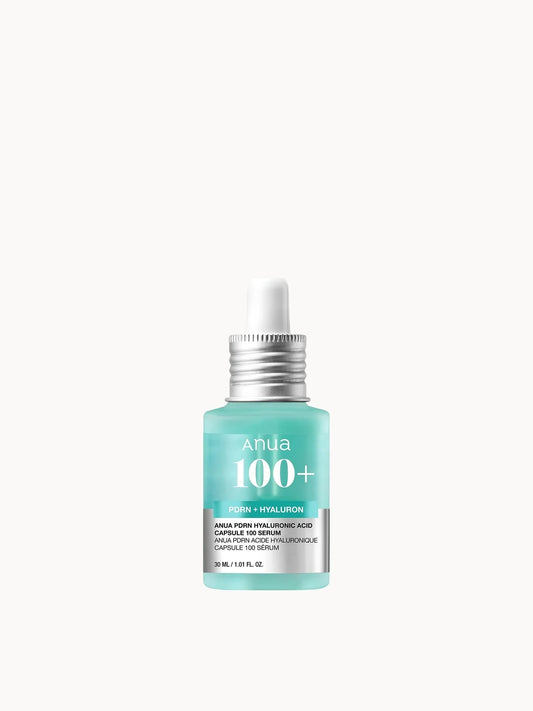 Anua PDRN Hyaluronic Acid Capsule 100 Serum 30ml, light blue dropper bottle