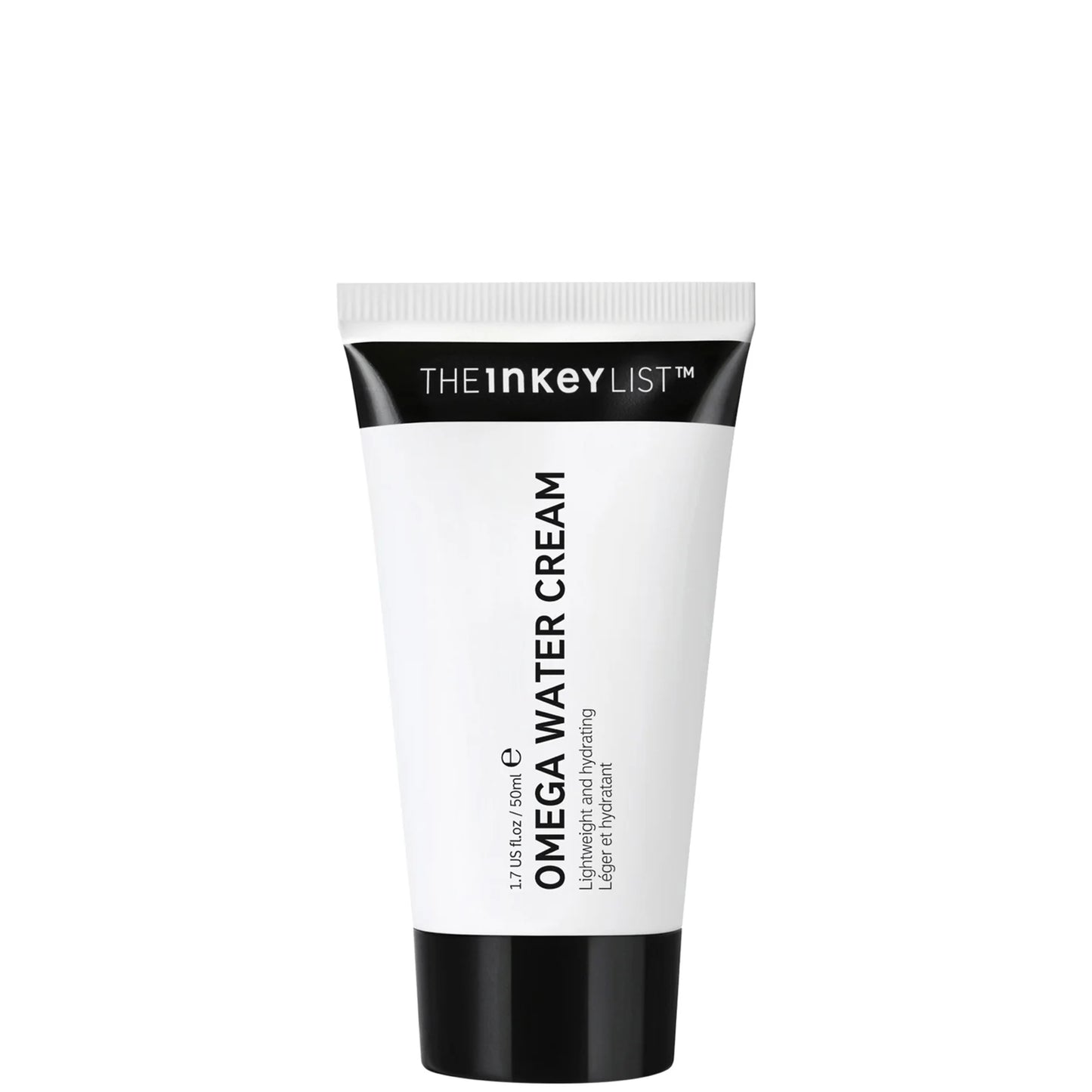 The INKEY List Omega Water Cream Moisturizer 50ml jar, lightweight water-gel face cream