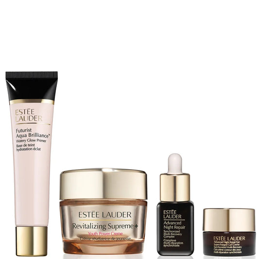 Estée Lauder Glow Getters Icons Gift Set skincare set with multiple products in branded box