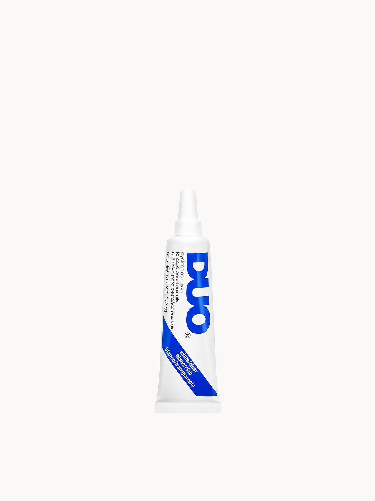 MAC Duo Lash Adhesive 14g, small clear tube with fine-tip applicator and MAC Duo branding