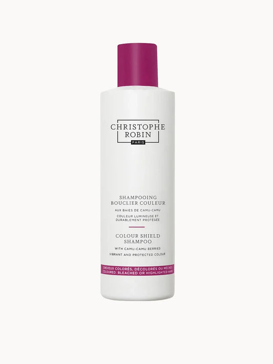 Christophe Robin Colour Shield Shampoo with Camu Camu Berries 250ml white plastic bottle with a black flip cap