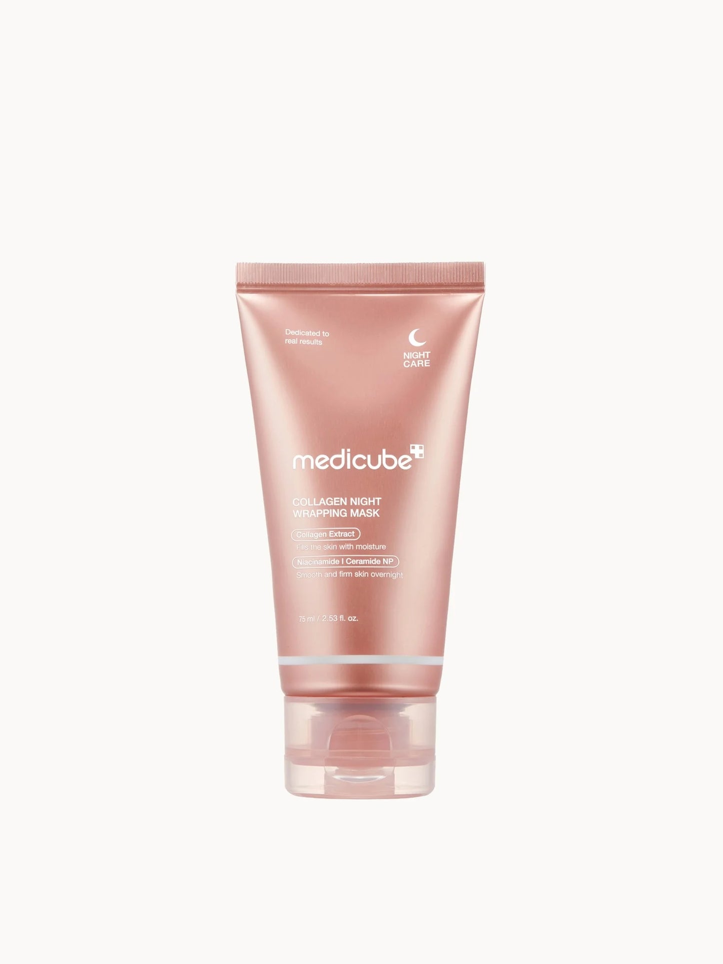 Medicube Collagen Night Wrapping Mask 75ml in a dark blue tube.