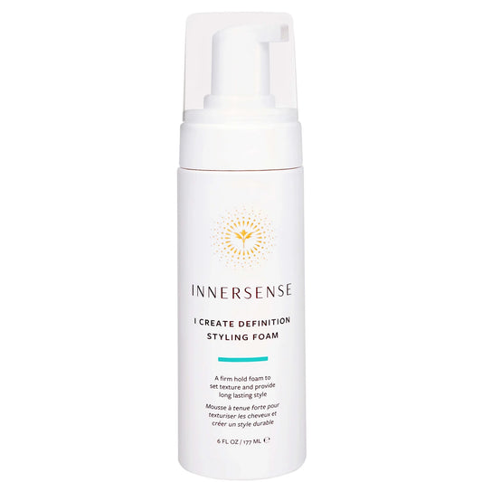 Innersense I Create Definition 177ml, white pump-top foam bottle with Innersense lettering