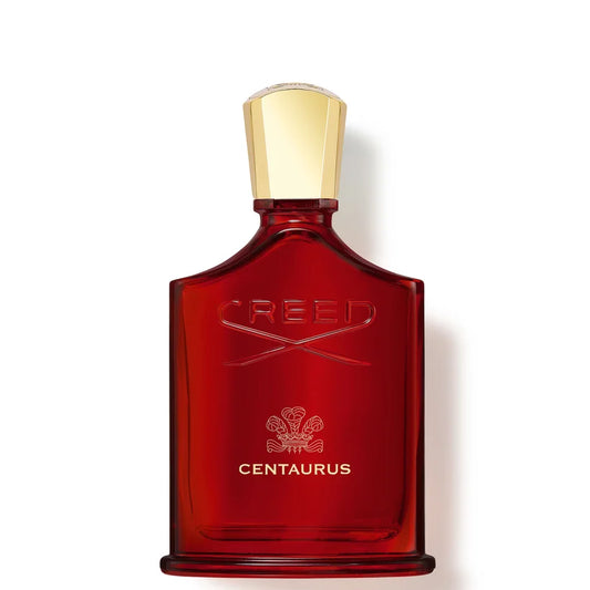 Creed Centaurus Eau de Parfum 100ml clear glass bottle with gold cap and embossed detailing