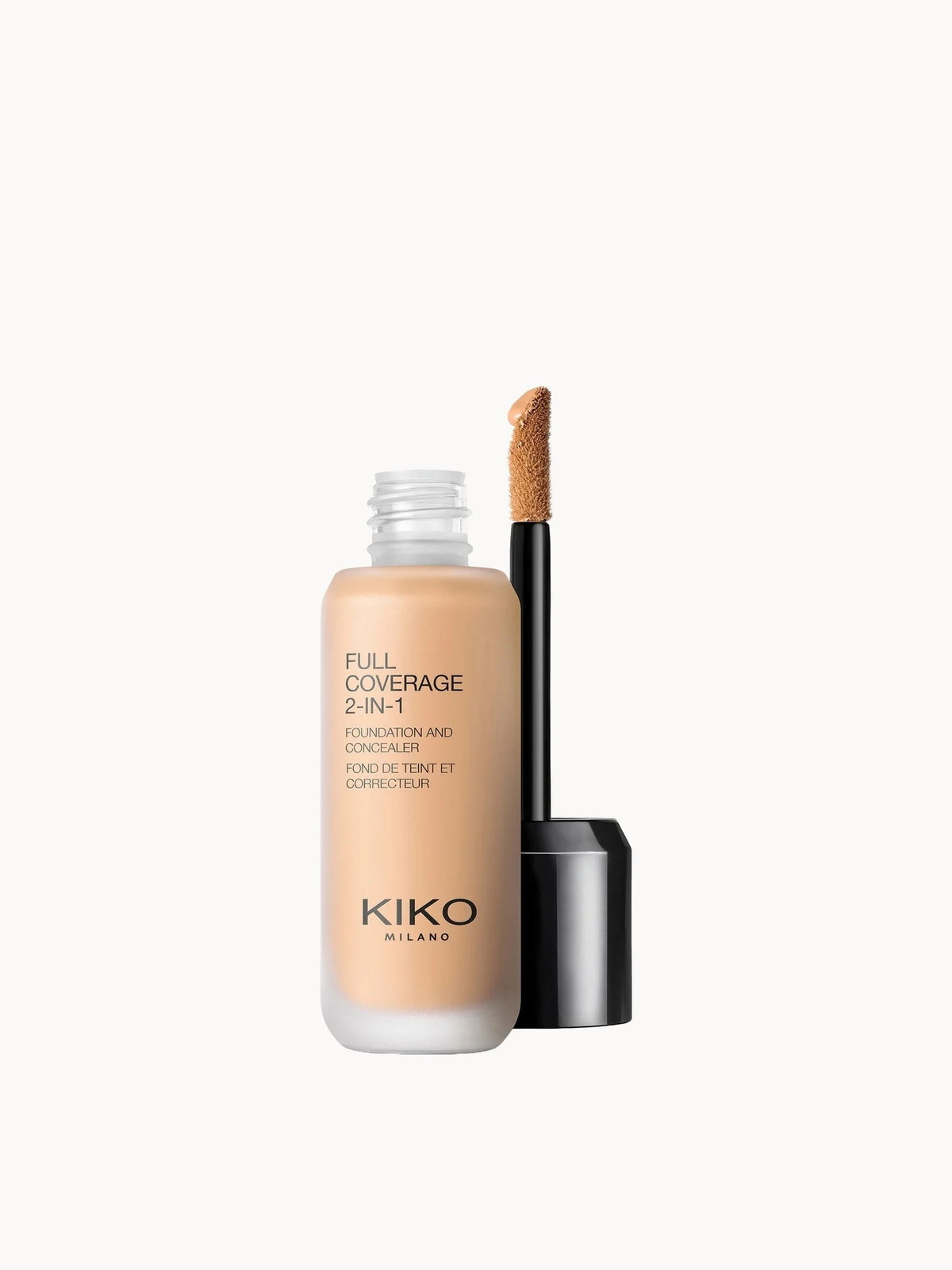 Kiko Milano Full Coverage 2 - in - 1 Foundation and Concealer 25ml - Warm Beige 40, 25ml bottle with dual-tipped applicator
