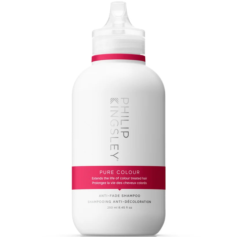 Philip Kingsley Shampoo Pure Colour Anti-Fade 250ml white bottle with flip cap and simple label design