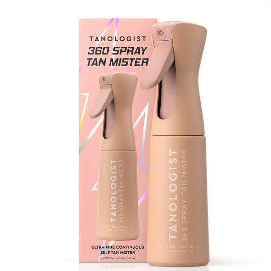 Tanologist 360 Spray Tan Mister in sleek white and silver design