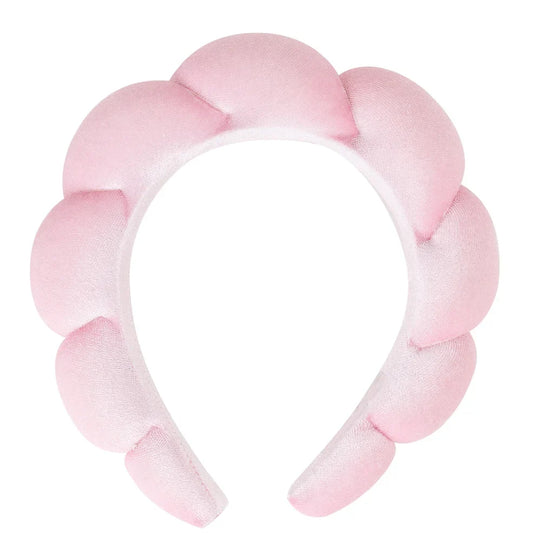 brushworks Pink Cloud Headband, fluffy pale pink cloud-shaped fabric headband