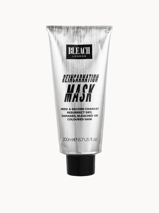 BLEACH LONDON Reincarnation Mask 200ml round tub with white lid and bold printed label