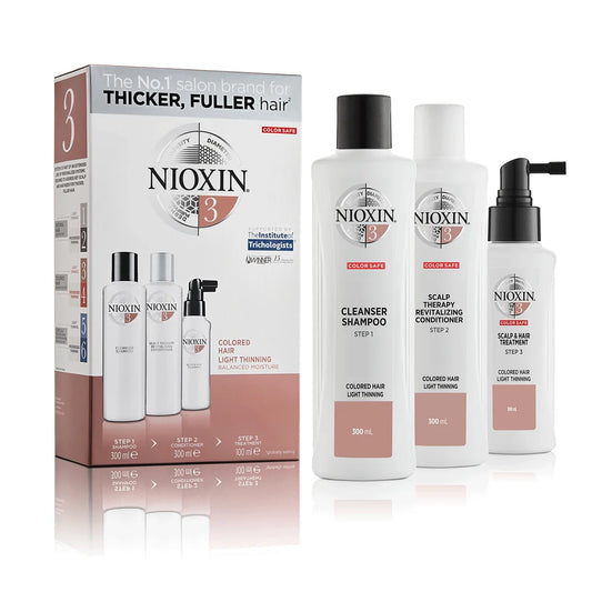 NIOXIN 3-Part System 3 Loyalty Kit for Coloured Hair with Light Thinning - Box Damage