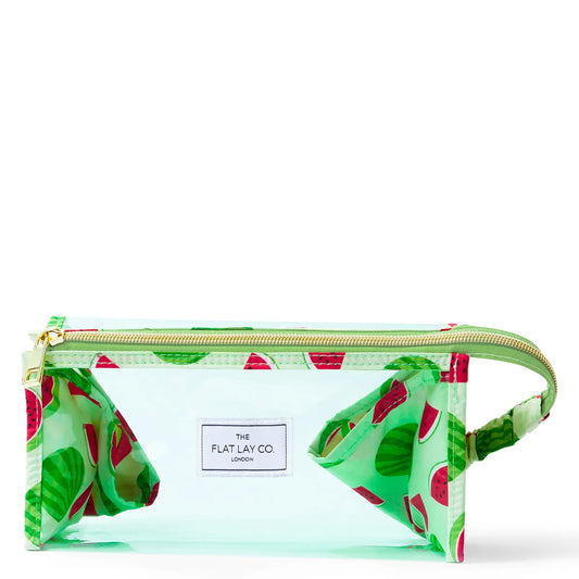 Green watermelon Perspex beauty bag from The Flat Lay Co. x LookFantastic