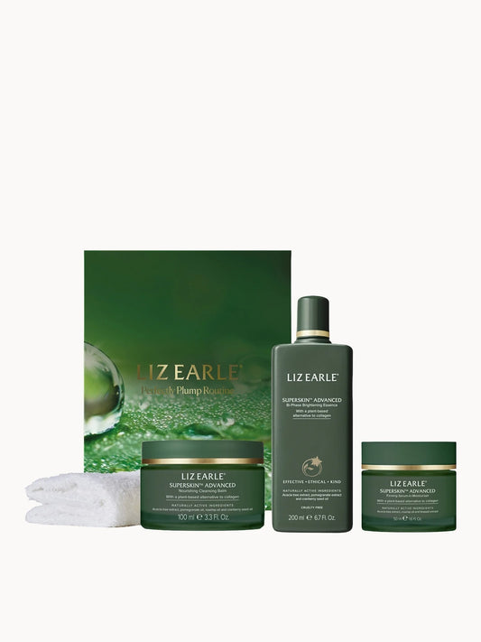 Liz Earle Perfectly Plump Routine — minor box damage — genuine product