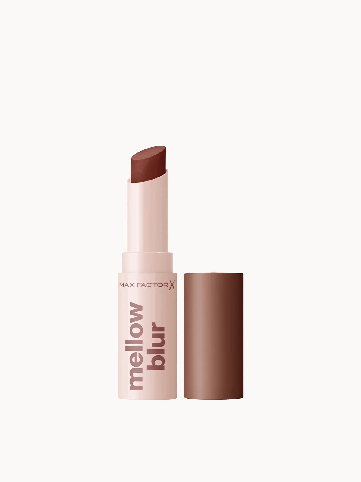 Max Factor 2000 Calorie Mellow Blur - 60 Brown Butter, slim lipstick bullet in black and gold case