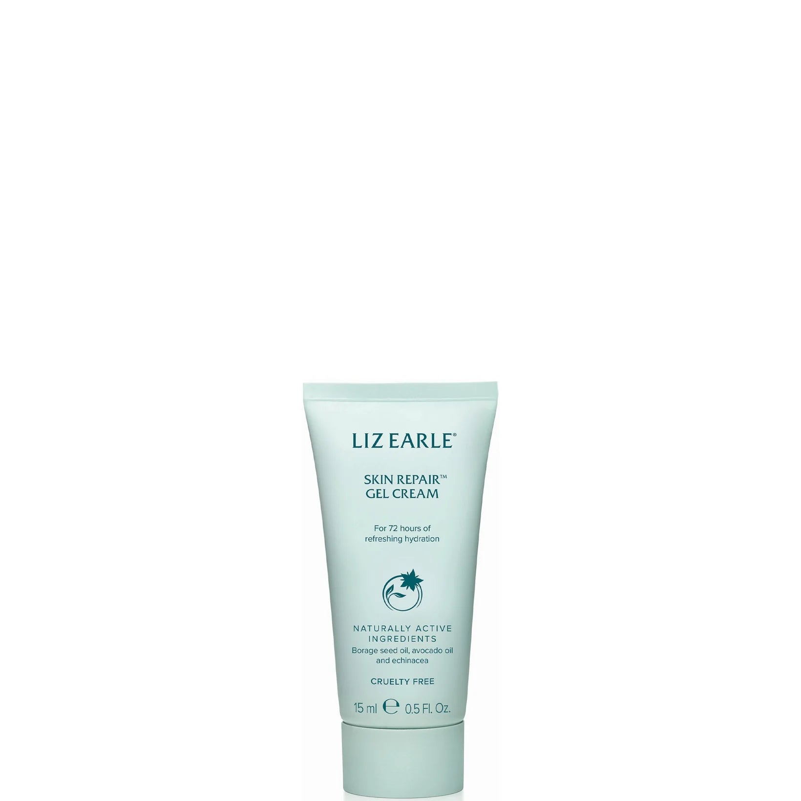 Liz Earle Skin Repair Gel Cream 15ml – cooling gel-cream with borage, avocado, jojoba oils, hyaluronic acid and hops for 72-hour hydration.