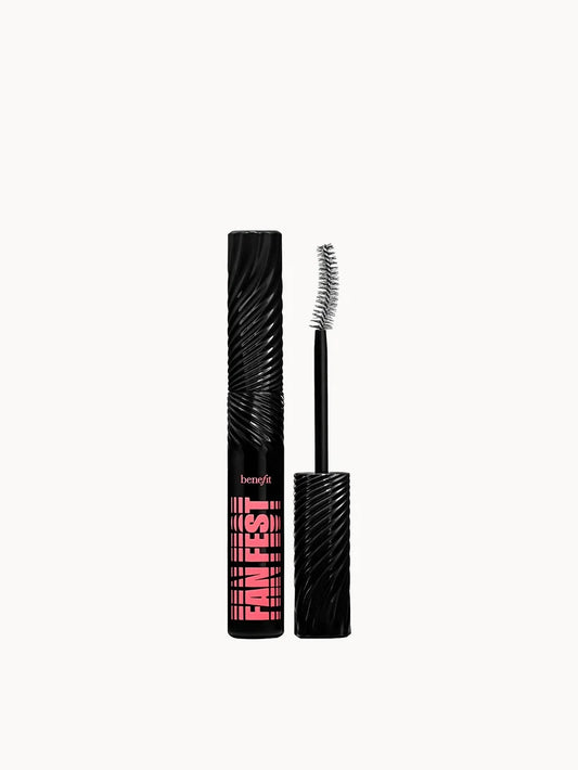 benefit Fan Fest Mascara Hyper Black 8.5g black tube with a fan-shaped purple cap