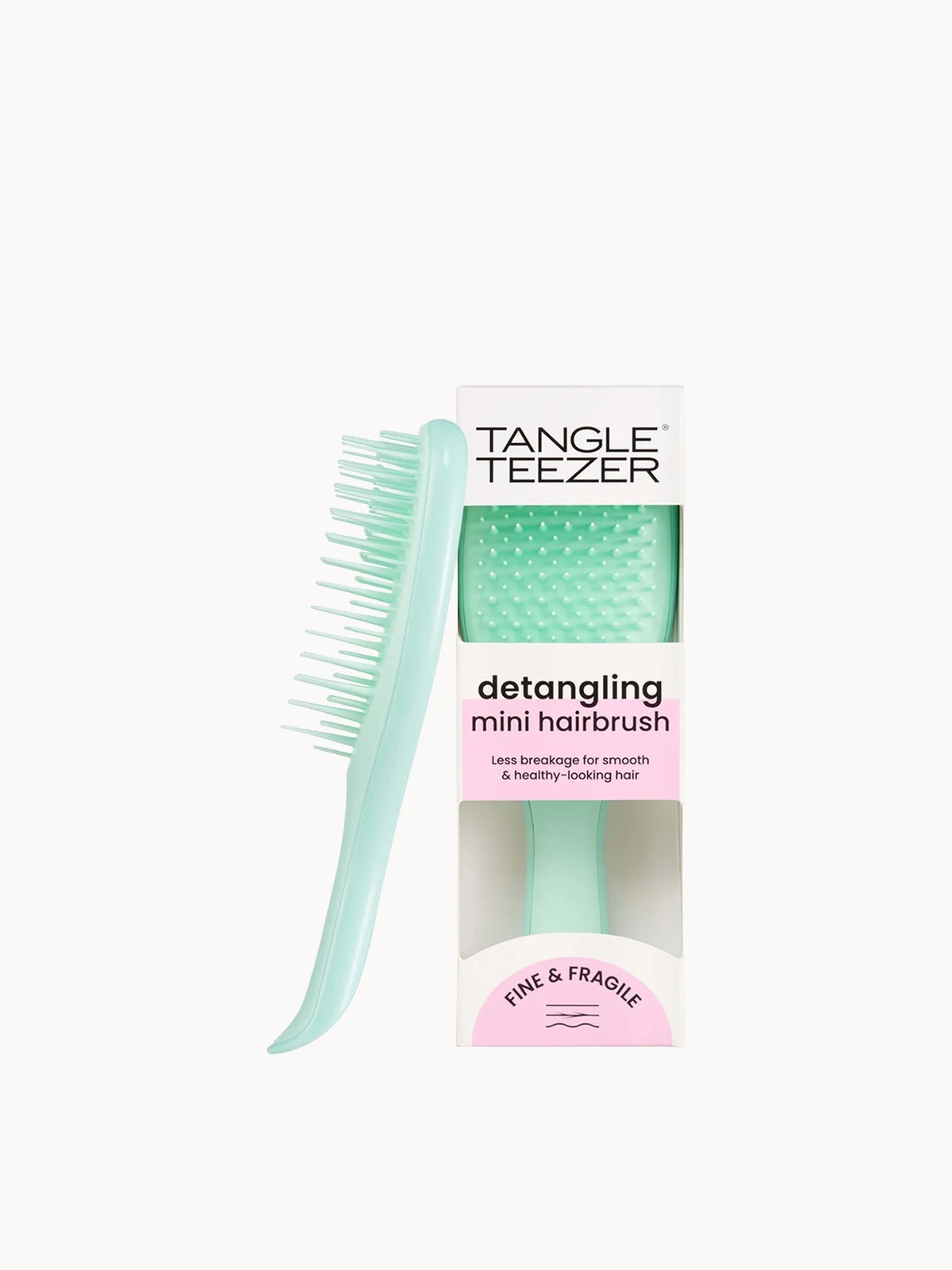 Tangle Teezer Mini Ultimate Detangler Fine & Fragile Jade Lagoon, pale green mini detangling brush