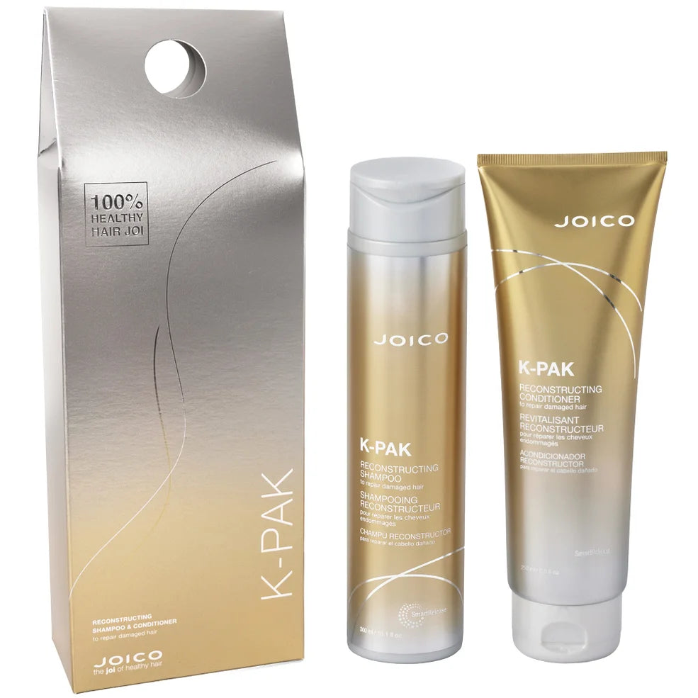 Joico K-Pak Reconstructing Healthy Hair Joi Gift Set, shampoo and conditioner for damaged hair.