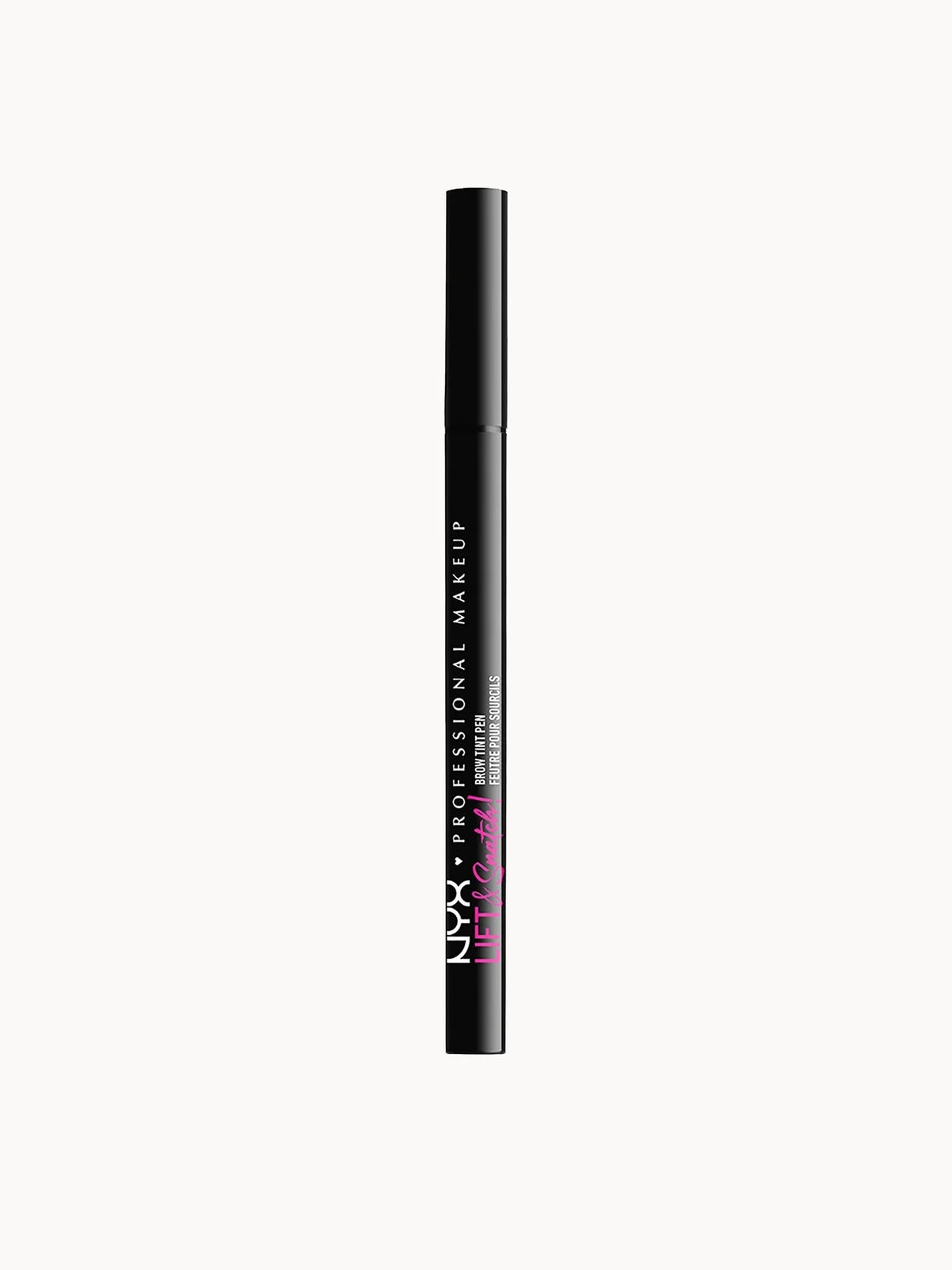 NYX Professional Makeup Lift and Snatch Brow Tint Pen 3g - Black, slim black brow pen with fine tip