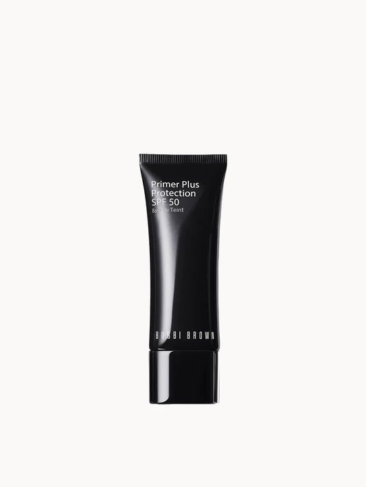 Bobbi Brown Primer Plus Protection SPF50 40ml, white pump bottle with black cap