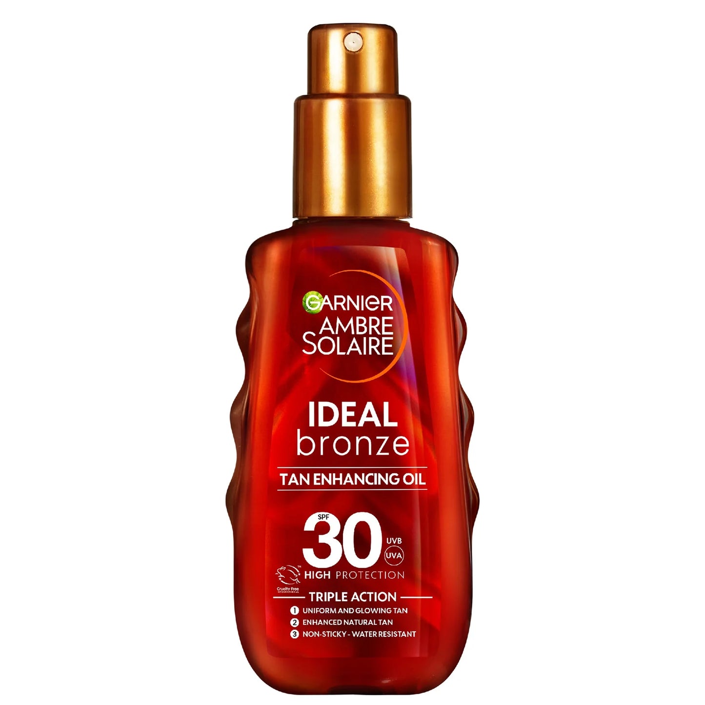 Garnier Ambre Solaire Ideal Bronze Protective Oil SPF30 150ml spray bottle