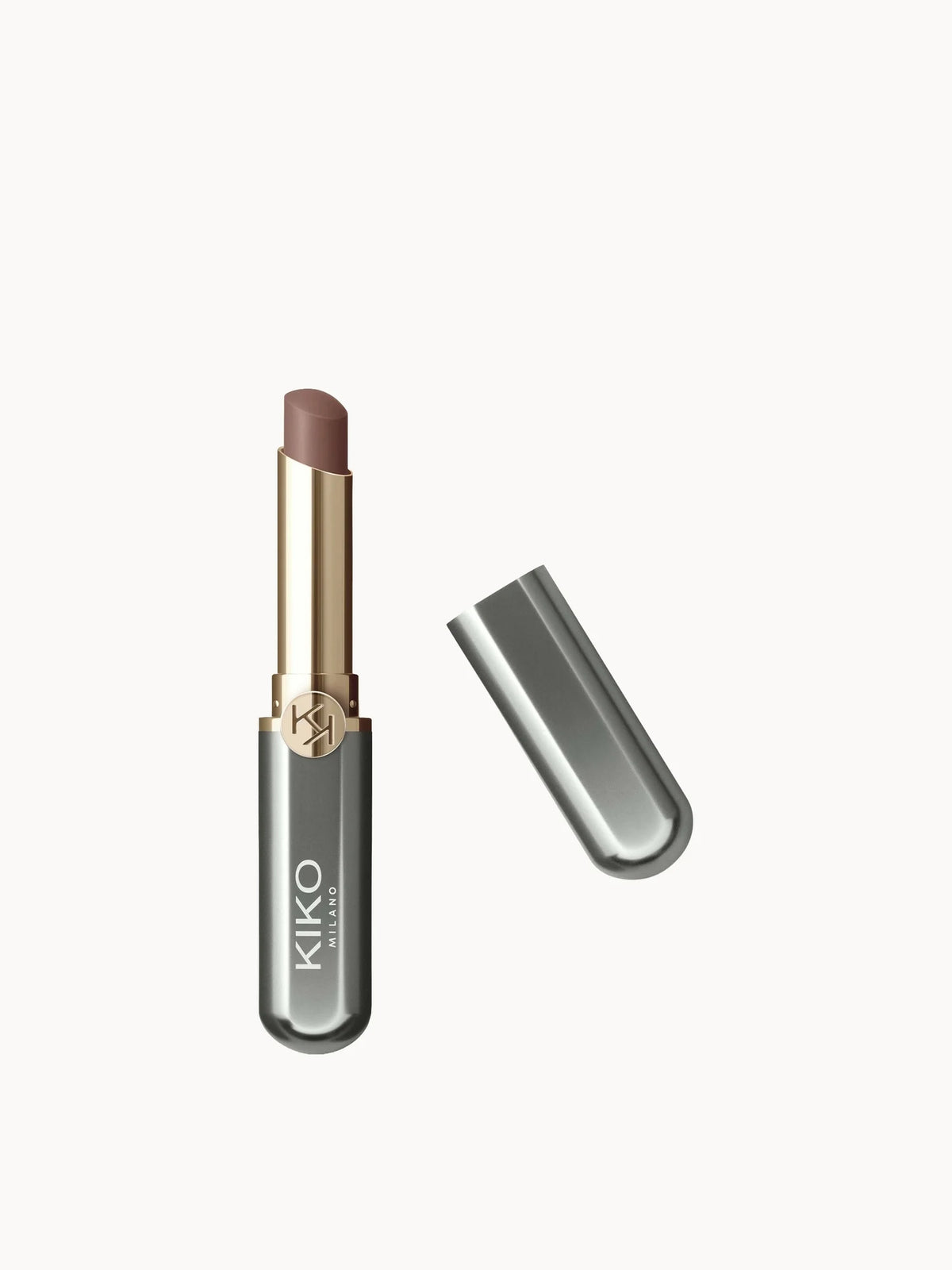 KIKO Milano Unlimited Stylo - 08 Milky Chocolate, black retractable crayon-style lipstick with gold cap and KIKO Milano branding