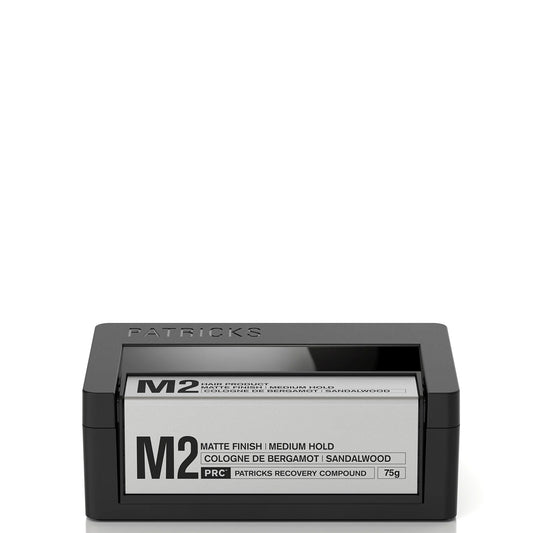 PATRICKS M2 MATTE FINISH MEDIUM HOLD STYLING PRODUCT 75G by Patricks — genuine product, minor packaging flaw, unused formula.
