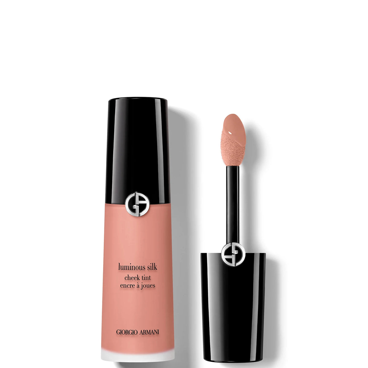 Armani Luminous Silk Cheek Tint 12ml - Rosy Nude 12, bottle with a doe-foot applicator