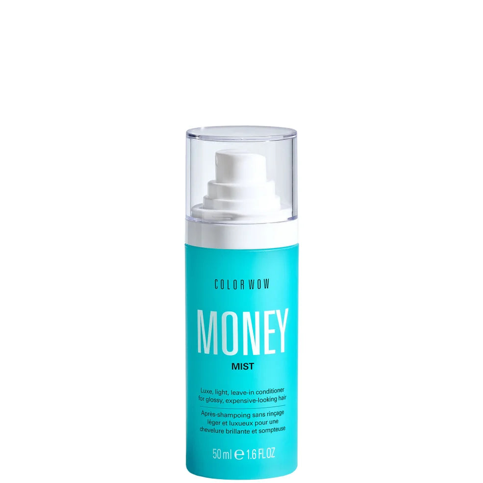 Color Wow Travel Money Mist 50ml, portable shine and hydration spray for hair on the go.