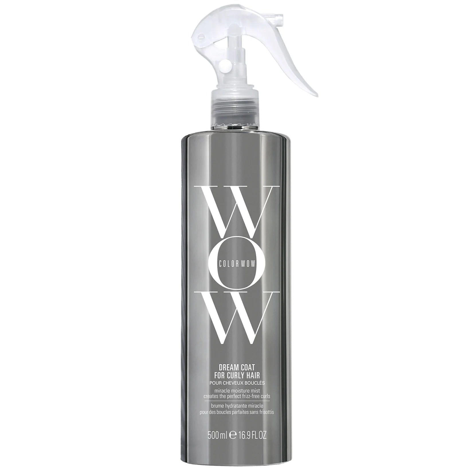 Curl-enhancing hair spray bottle formulated to define curls, reduce frizz and add shine with humidity resistance