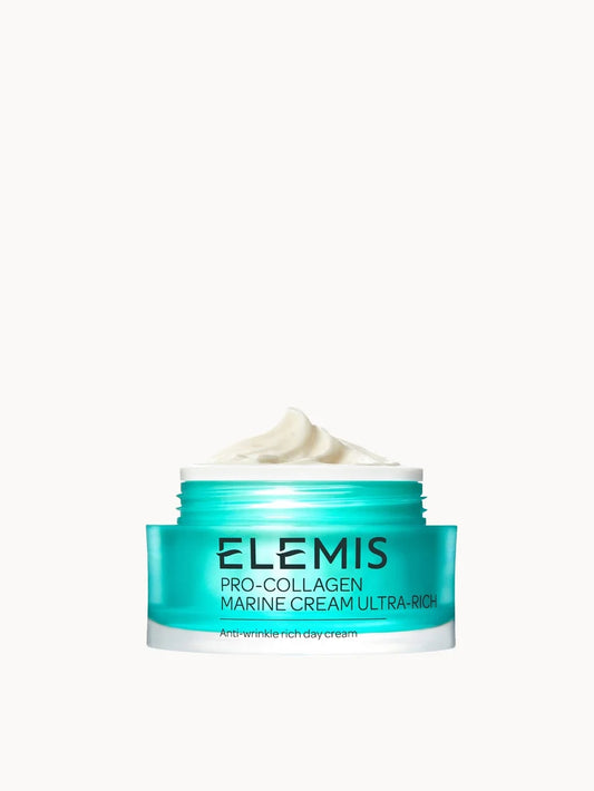 Elemis Pro-Collagen Marine Cream Ultra-Rich 50ml compact glass jar with a screw-top lid