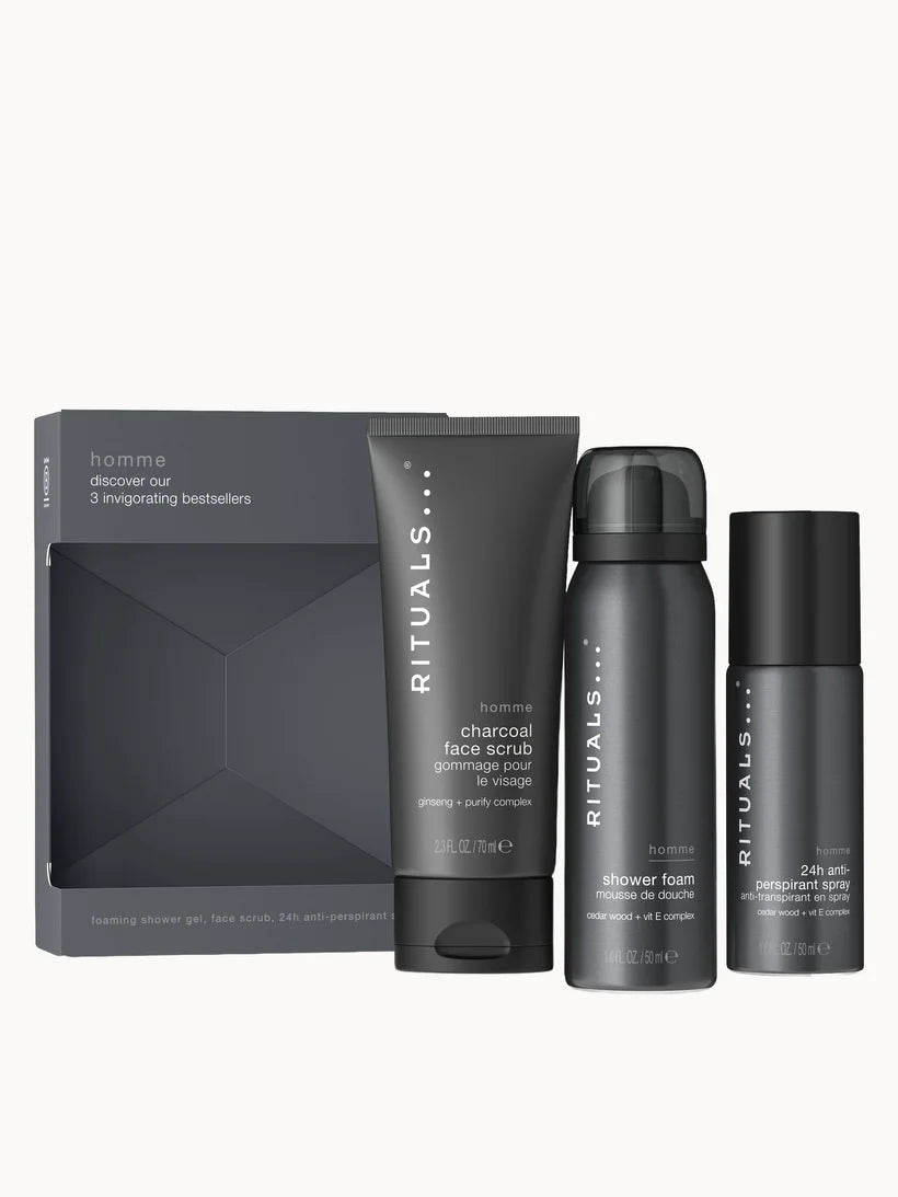 Rituals Homme Collection men's aromatic mini bath and body set