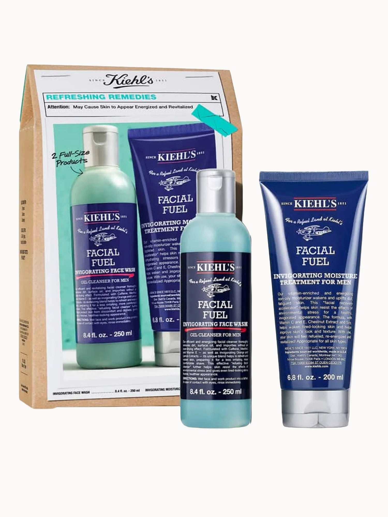 Kiehl's Facial Fuel face wash set