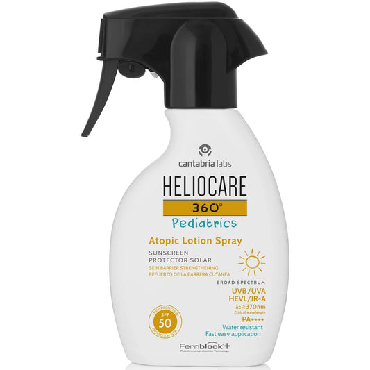 SPF50+ kids lotion spray for sensitive skin protection