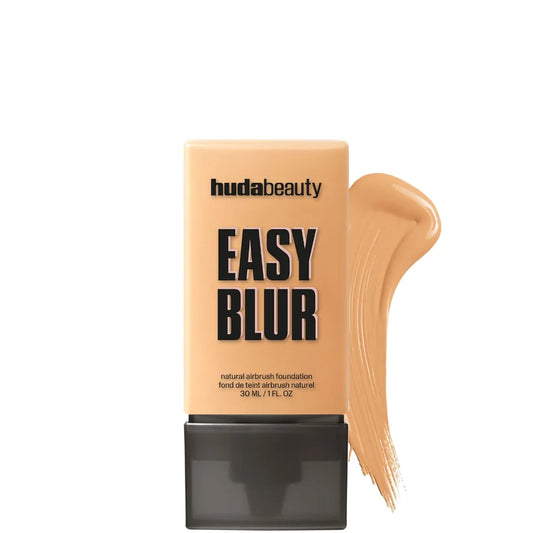 Huda Beauty Easy Blur Foundation 310G Amaretti frosted glass foundation bottle with sleek black cap