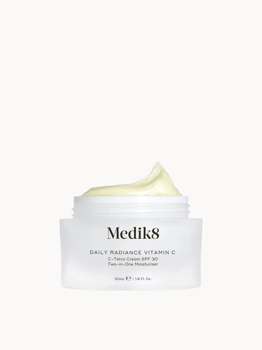 Medik8 Daily Radiance Vitamin C moisturiser 50ml with SPF, brightening day cream for daily protection