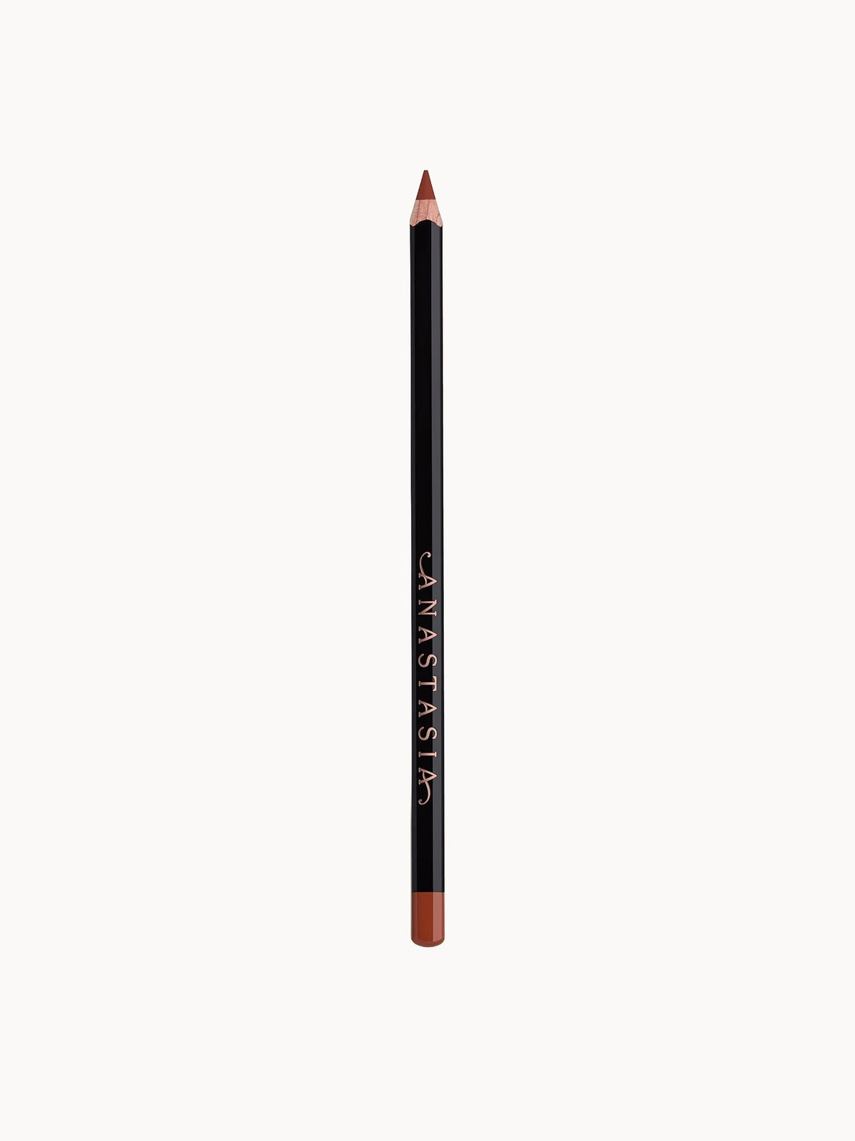 Anastasia Beverly Hills Lip Liner - Parchment, slim black pencil with gold cap and ABH logo