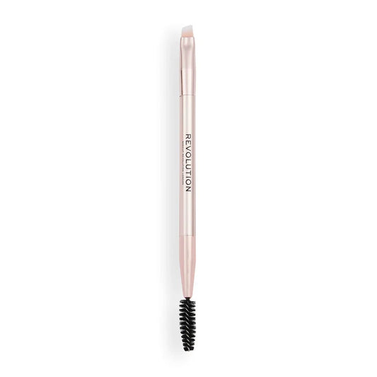 Makeup Revolution Create Define & Fill Brow Brush R1 angled brow brush with spoolie and black handle
