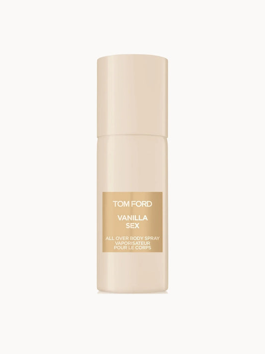 Tom Ford Vanilla Sex All Over Body Spray 150ml, cylindrical beige bottle with black cap