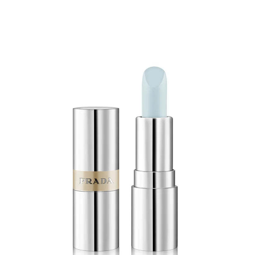 Prada Lip Balm U001 Astral Pink Mini 1.3g small sleek bullet with metallic casing and pink balm inside