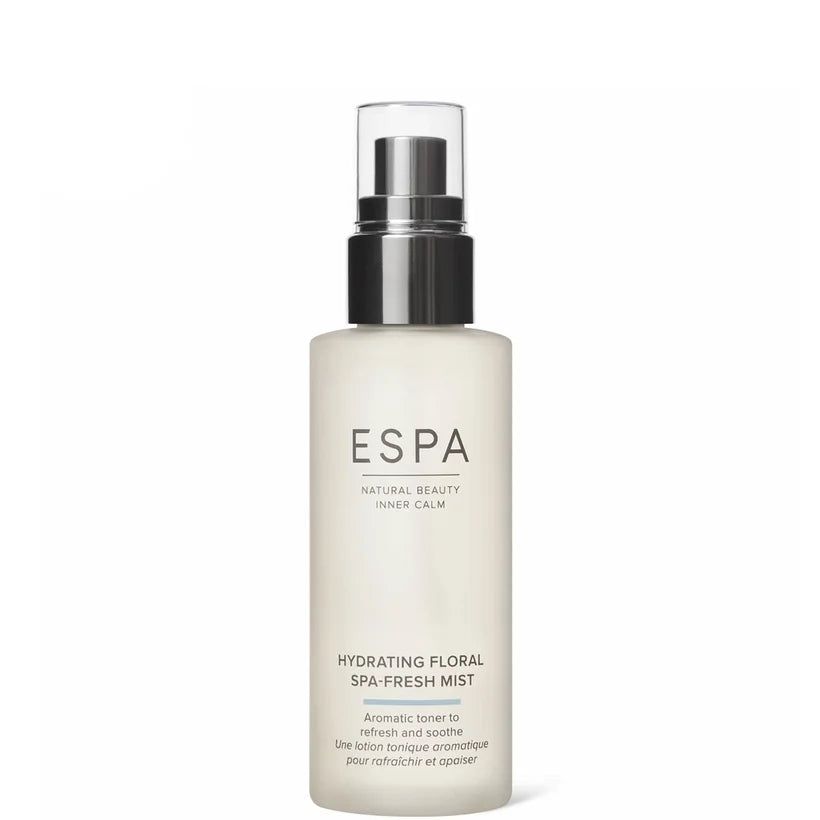 ESPA Hydrating Floral Spa-Fresh Mist 100ml white plastic bottle with a fine mist spray nozzle