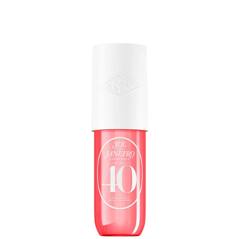 Sol de Janeiro Cheirosa ’40 Perfume Mist 90ml curved translucent spray bottle in warm amber tone